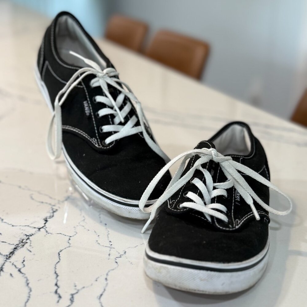 Vans Off The Wall Black & White Lace-Up Sneakers | 5000200 | Women's Size 8.5